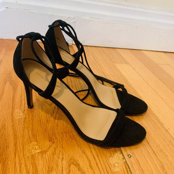 Women's Sandals Heels Designer Banana Republic Shoes Ankle Strap Sandals Size 9 - Picture 3 of 14